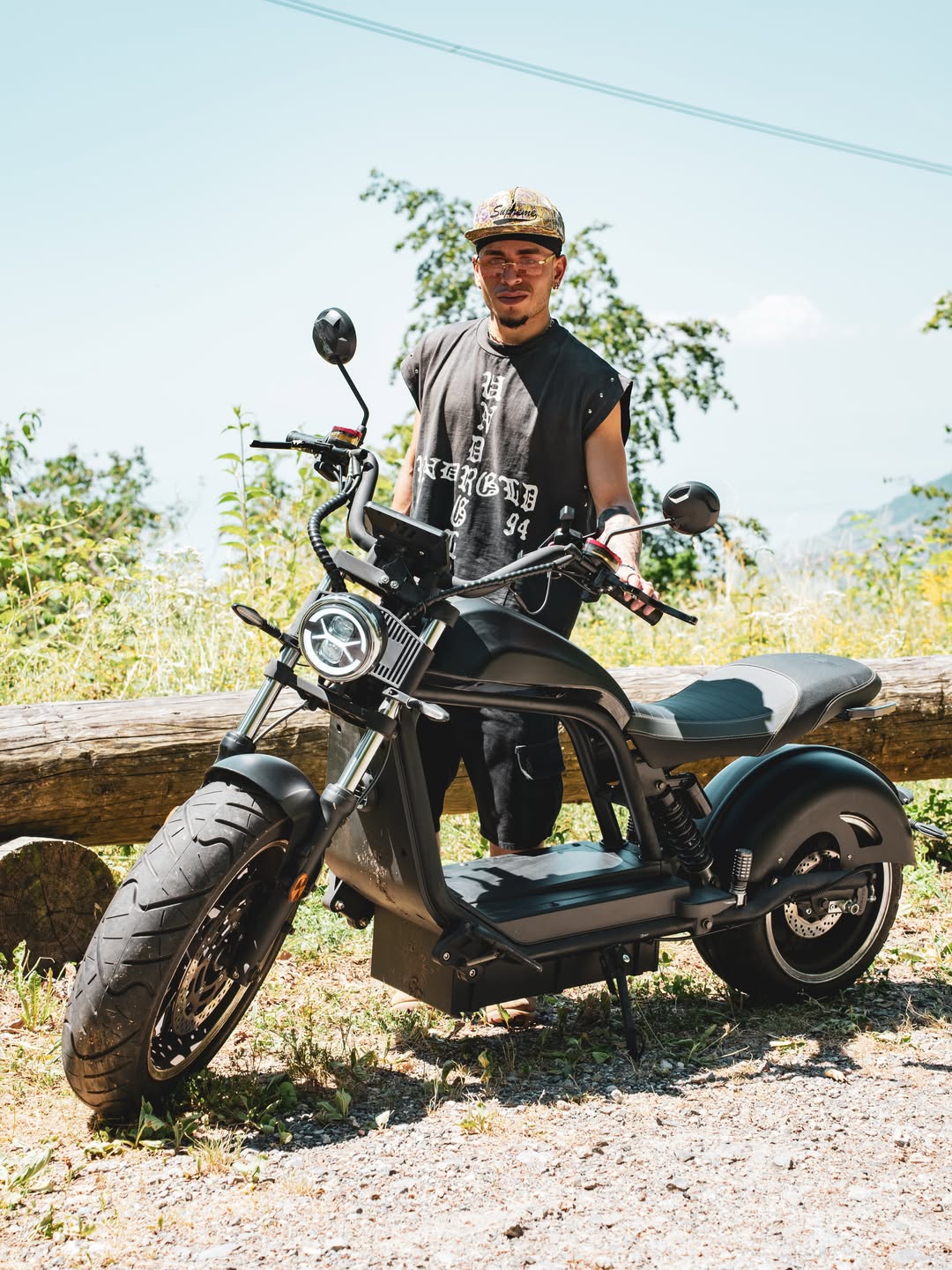 Session with an electric motorbike